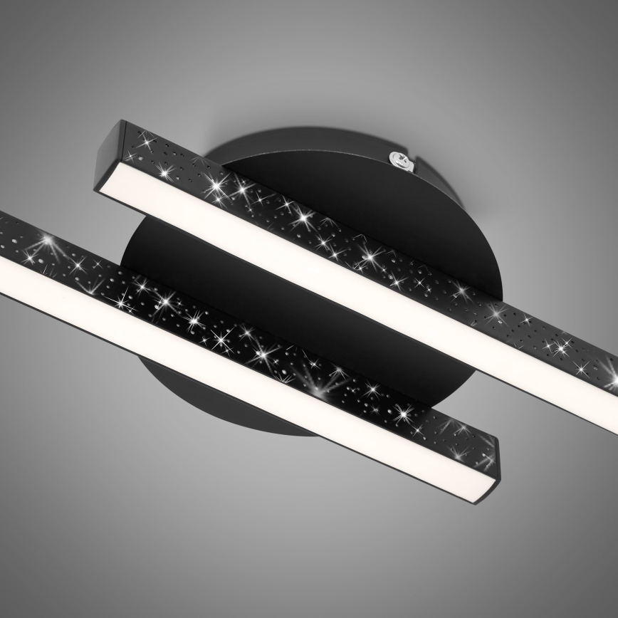 Briloner 3517-025 - Candelabro integrado LED REY 2xLED/6W/230V preto