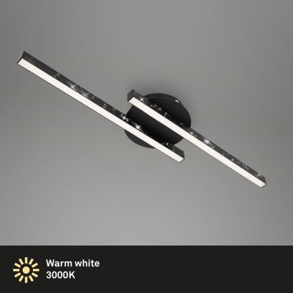 Briloner 3517-025 - Candelabro integrado LED REY 2xLED/6W/230V preto