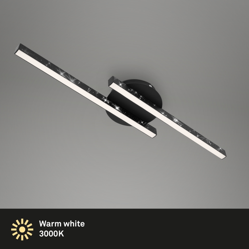 Briloner 3517-025 - Candelabro integrado LED REY 2xLED/6W/230V preto