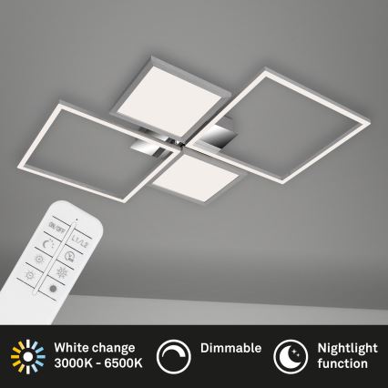 Briloner 3530-018 - Candelabro integrado LED com regulação FRAME LED/40W/230V 3000-6500K + controlo remoto