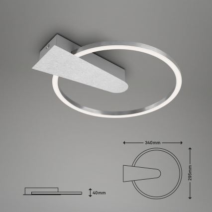 Briloner 3542-018 - Iluminação de teto LED com regulação NICO LED/12W/230V cromado mate