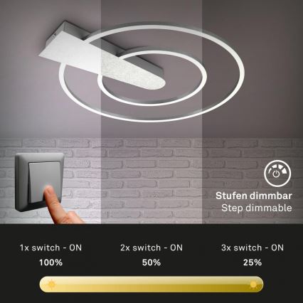 Briloner 3543-018 - Iluminação de teto LED com regulação NICO LED/25W/230V cromado mate