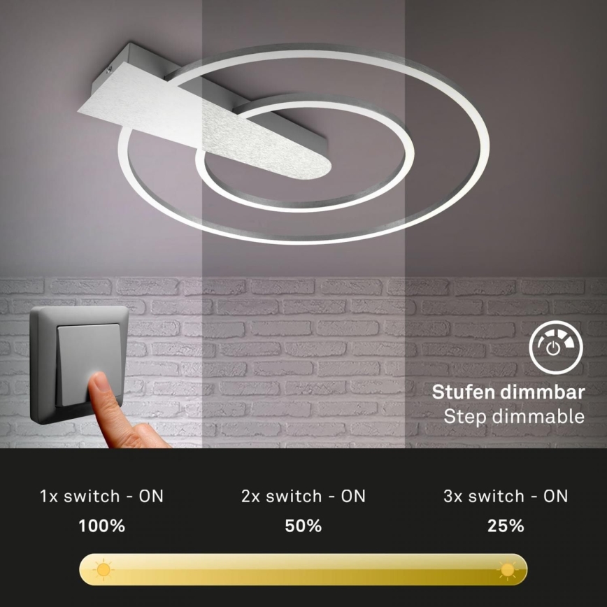 Briloner 3543-018 - Iluminação de teto LED com regulação NICO LED/25W/230V cromado mate