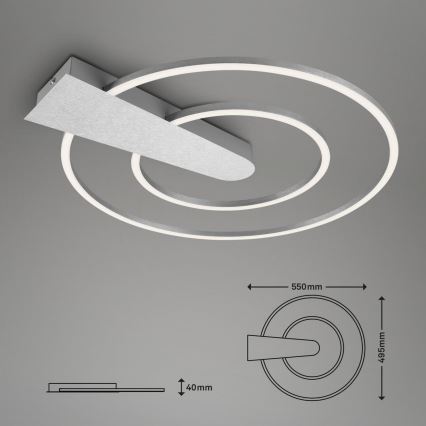 Briloner 3543-018 - Iluminação de teto LED com regulação NICO LED/25W/230V cromado mate
