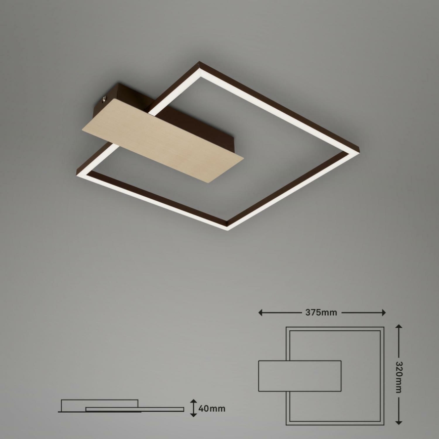 Briloner 3544-017 - Iluminação de teto LED com regulação NICO LED/12W/230V dourado