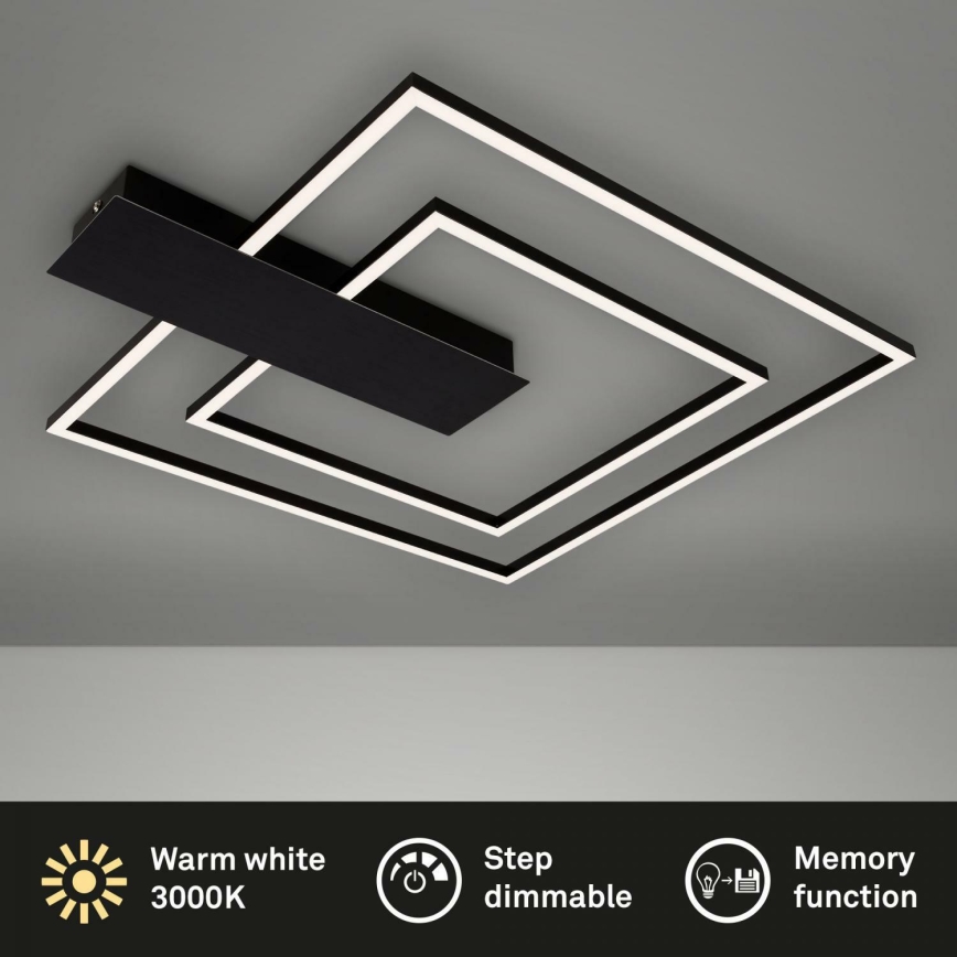 Briloner 3545-015 - Iluminação de teto LED com regulação NICO LED/25W/230V preto