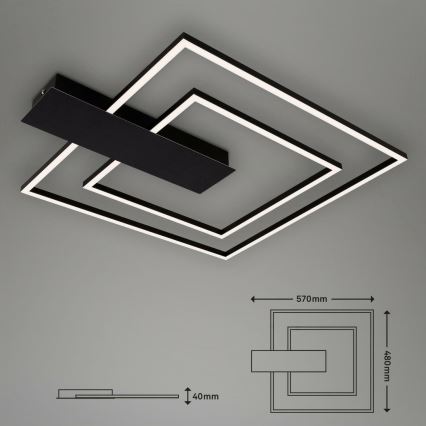 Briloner 3545-015 - Iluminação de teto LED com regulação NICO LED/25W/230V preto