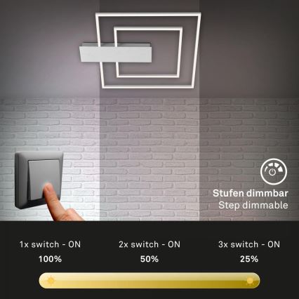 Briloner 3545-018 - Iluminação de teto LED com regulação NICO LED/25W/230V cromado mate