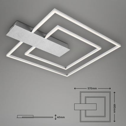 Briloner 3545-018 - Iluminação de teto LED com regulação NICO LED/25W/230V cromado mate