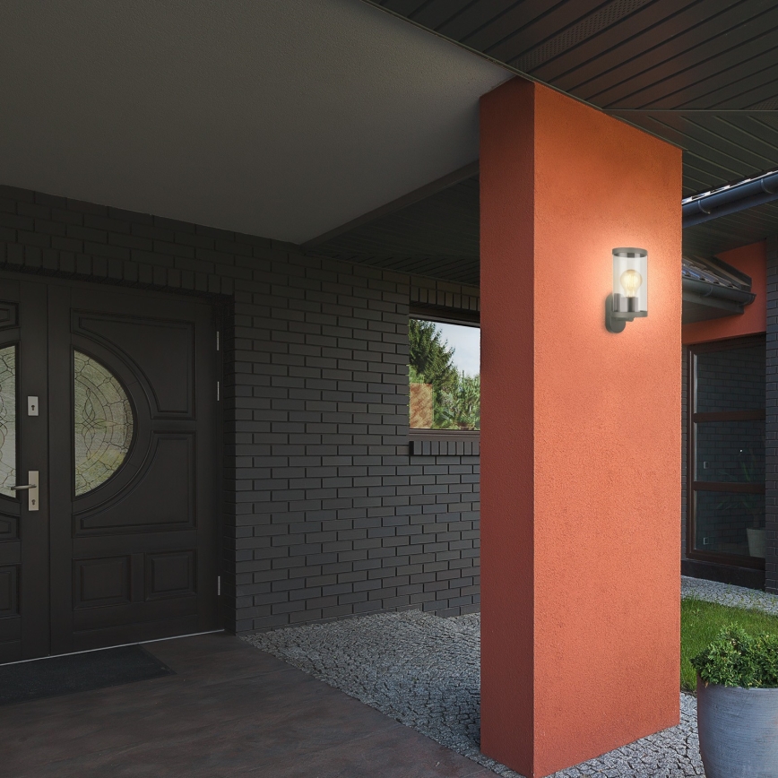 Briloner 3600-015 - Iluminação de parede exterior KAIRO 1xE27/12W/230V IP44 preto