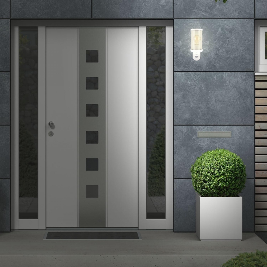 Briloner 3628-016 - Iluminação de parede exterior com sensor KAIRO 1xE27/12W/230V IP44 branco
