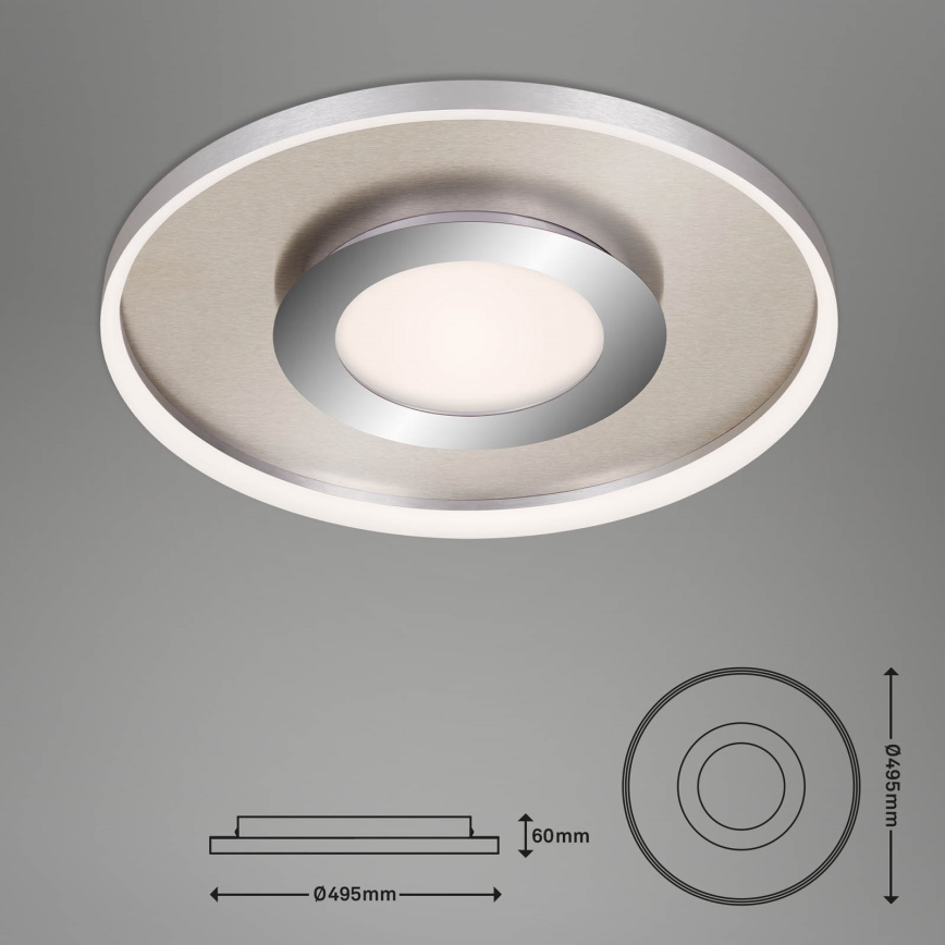 Briloner 3640-012 - Iluminação de teto LED com regulação LED/25W/230V 2700-6500K + comando