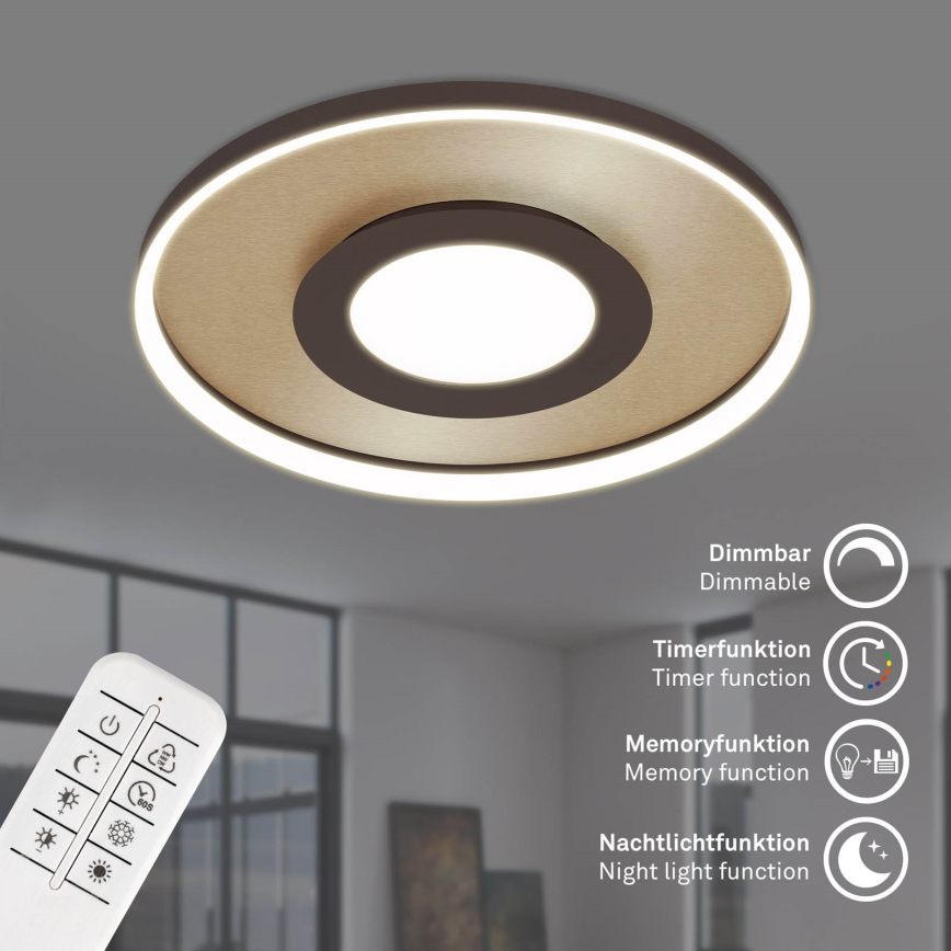 Briloner 3640017 - Iluminação de teto LED com regulação FRAME LED/25W/230V 2700-6500K + comando