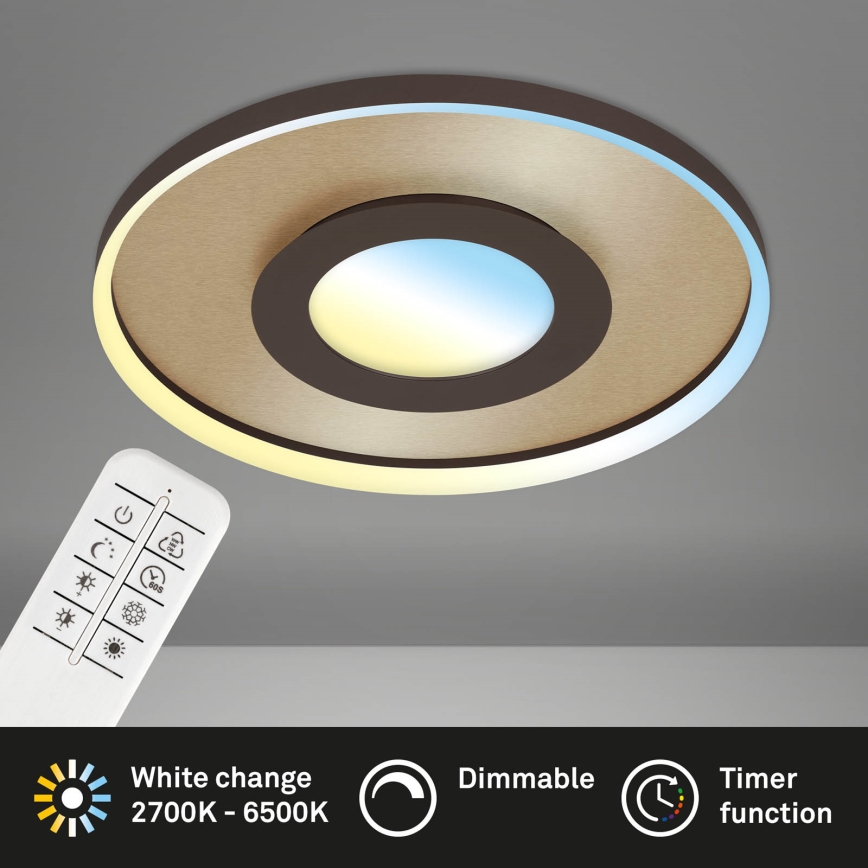 Briloner 3640017 - Iluminação de teto LED com regulação FRAME LED/25W/230V 2700-6500K + comando
