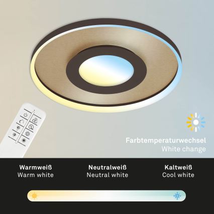 Briloner 3640017 - Iluminação de teto LED com regulação FRAME LED/25W/230V 2700-6500K + comando