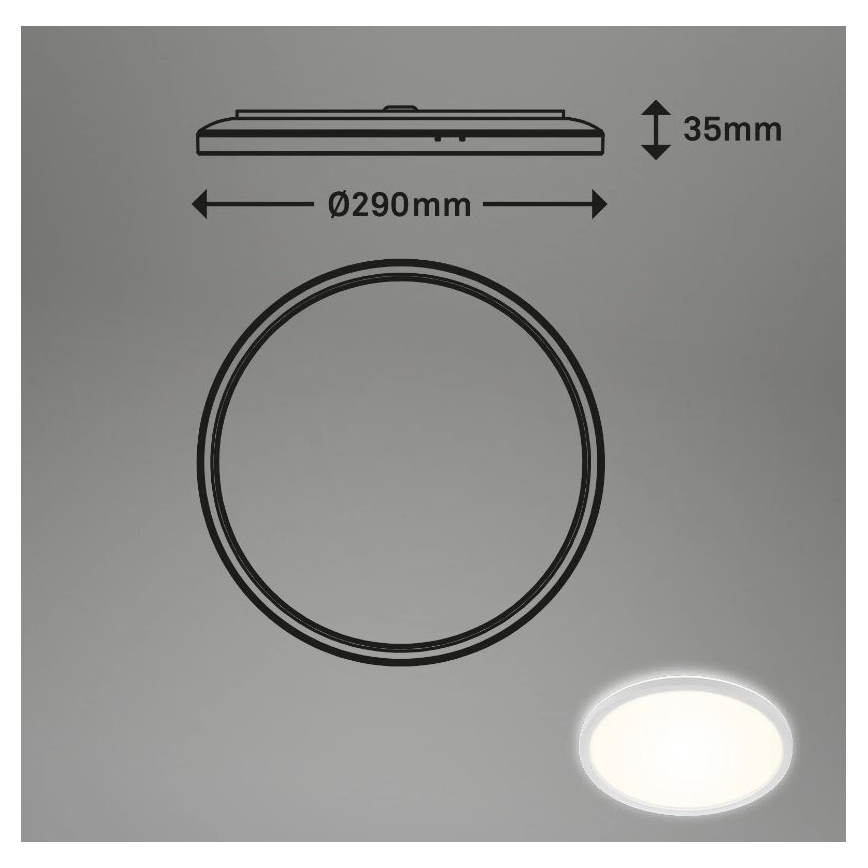 Briloner 3642-416 - Iluminação de teto de casa de banho LED SLIM LED/19W/230V IP44 branco