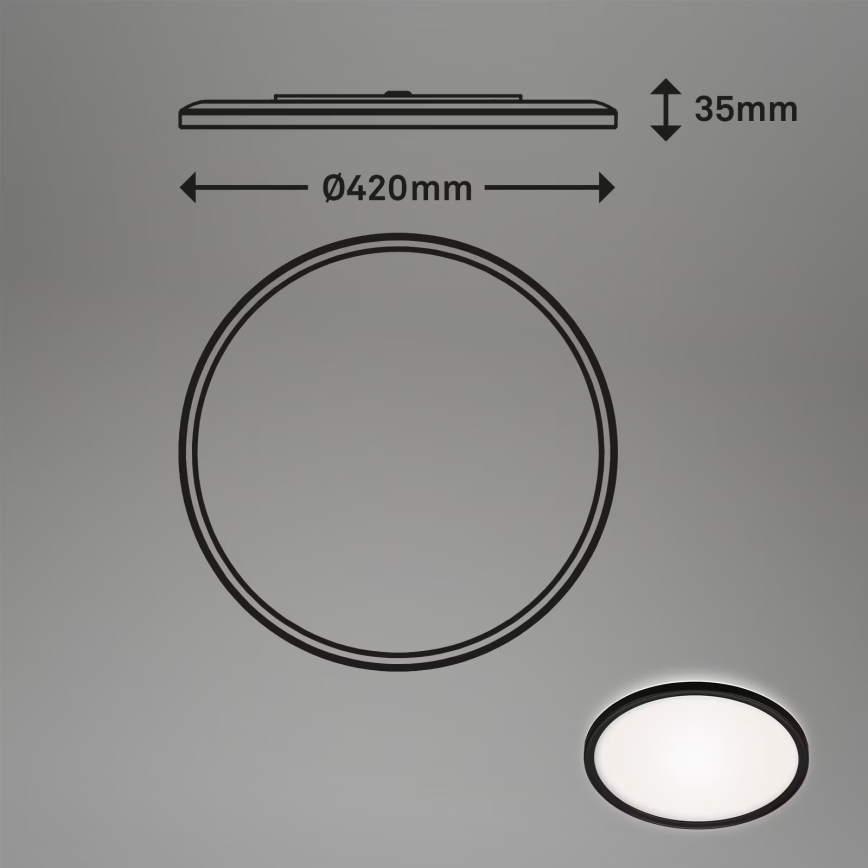 Briloner 3643-415 - Iluminação de teto para casa de banho LED LED/22W/230V IP44 4000K