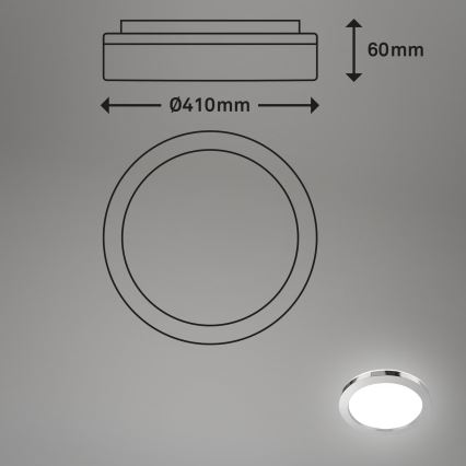 Briloner 3673-018 - Iluminação de teto para casa de banho LED SPLASH LED/28W/230V diâmetro 41 cm