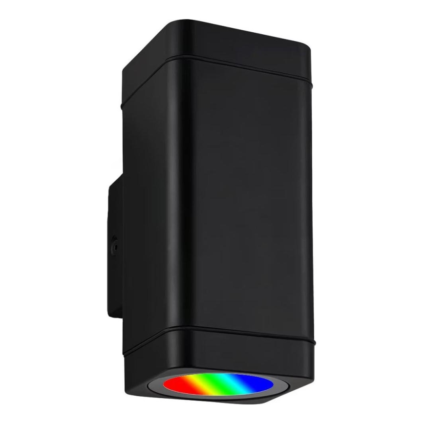 Briloner 3675-025 - Iluminação de parede exterior LED RGBW com regulação 2xLED/8,5W/230V 3000-6500K Wi-Fi Tuya IP44 preto
