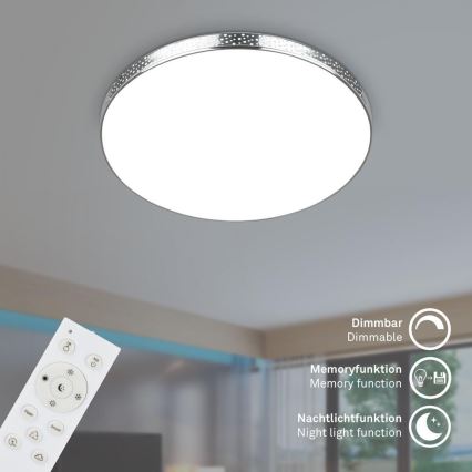 Briloner 3679-018 - Iluminação de teto LED RGB para casa de banho com regulação MAGA LED/18,5W/230V 3000-6500K diâmetro 35,5 cm + comando