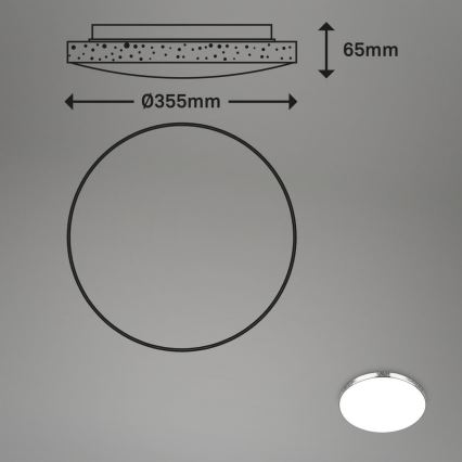 Briloner 3679-018 - Iluminação de teto LED RGB para casa de banho com regulação MAGA LED/18,5W/230V 3000-6500K diâmetro 35,5 cm + comando