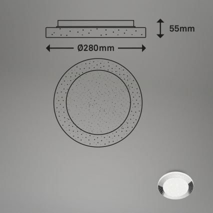 Briloner 3693-018 - Iluminação de teto para casa de banho LED LED/15W/230V IP44 4000K diâmetro 28 cm