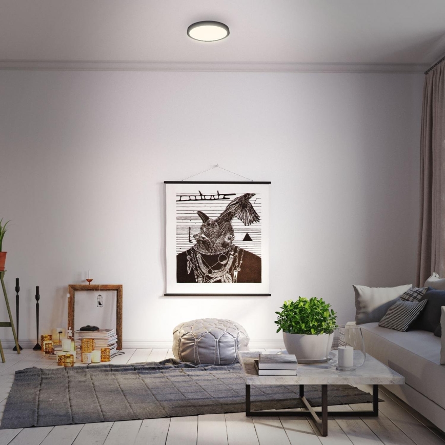 Briloner 3700-015 - Iluminação de teto LED RUNA LED/16W/230V 3000K diâmetro 28 cm preto