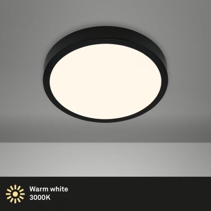Briloner 3700-015 - Iluminação de teto LED RUNA LED/16W/230V 3000K diâmetro 28 cm preto