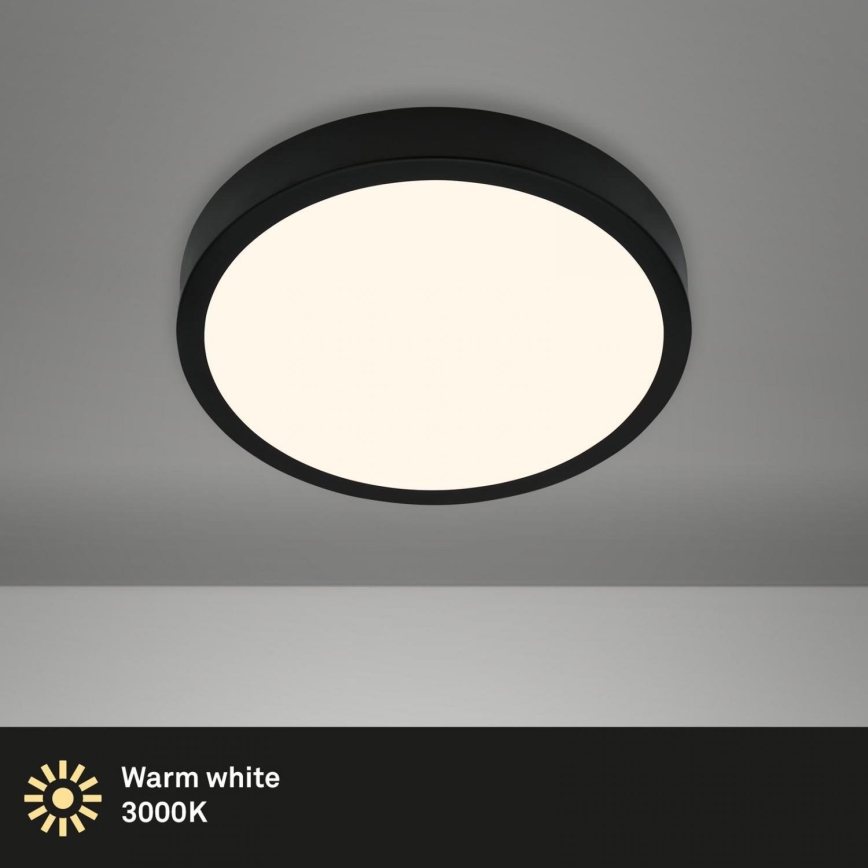 Briloner 3700-015 - Iluminação de teto LED RUNA LED/16W/230V 3000K diâmetro 28 cm preto