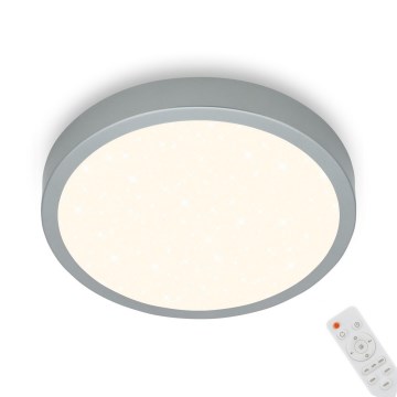 Briloner 3701-014 - Iluminação de teto LED com regulação RUNA LED/18W/230V 2700-6500K prateado + controlo remoto