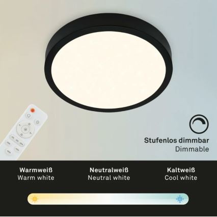 Briloner 3701-015 - Iluminação de teto LED com regulação RUNA LED/18W/230V 2700-6500K + controlo remoto