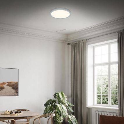 Briloner 3703-014 - Iluminação de teto LED RUNA LED/24W/230V 3000K diâmetro 38 cm prateado