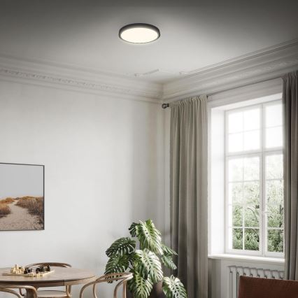 Briloner 3703-015 - Iluminação de teto LED RUNA LED/24W/230V 3000K diâmetro 38 cm preto