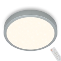 Briloner 3704-014-Iluminação de teto LED com regulação RUNA LED/22W/230V 2700-6500K prateado + controlo remoto