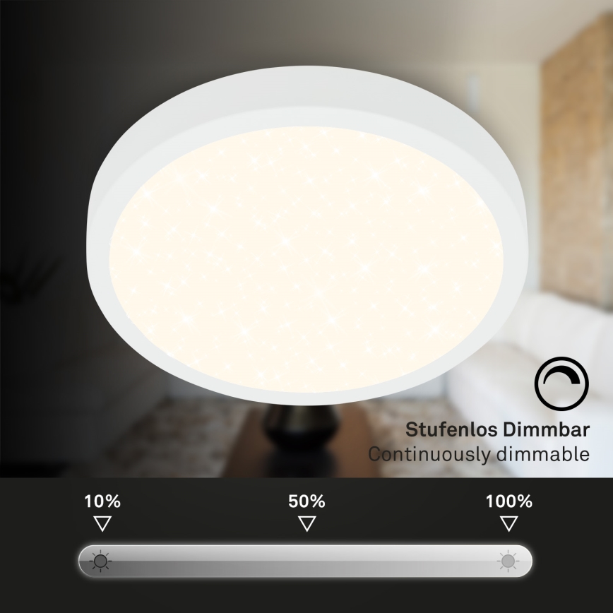 Briloner 3704-016 - Iluminação de teto LED com regulação RUNA LED/22W/230V 2700-6500K branco + controlo remoto
