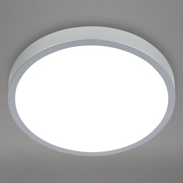 Briloner 3709-014 - Iluminação de teto LED RGBW com regulação LED/22W/230V 4000K diâmetro 38 cm prateado + comando