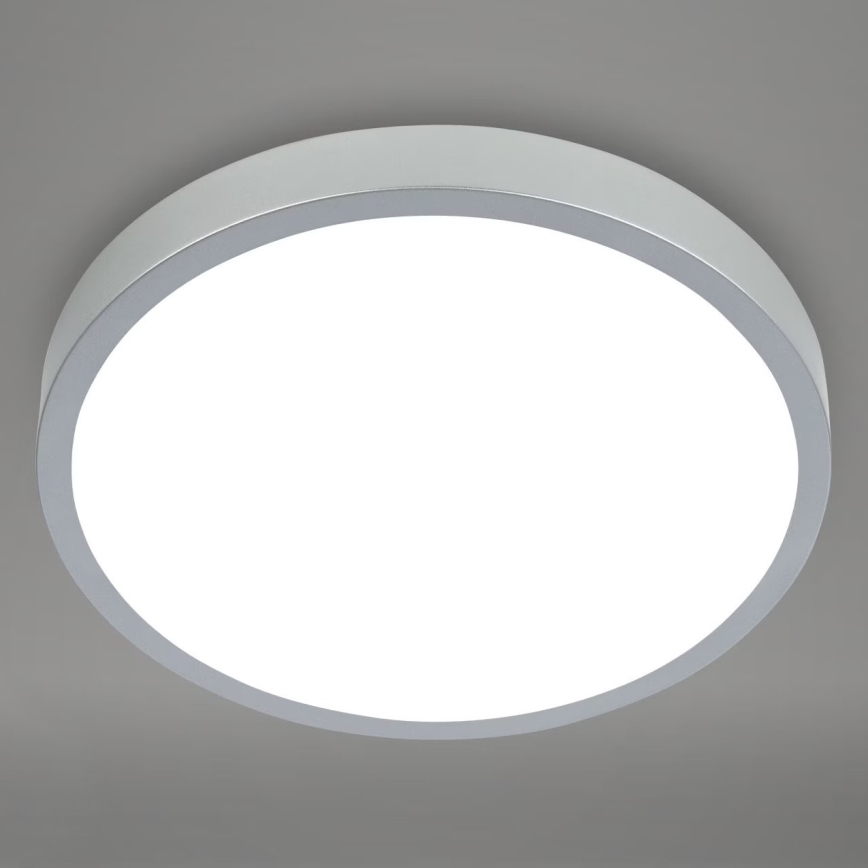 Briloner 3709-014 - Iluminação de teto LED RGBW com regulação LED/22W/230V 4000K diâmetro 38 cm prateado + comando