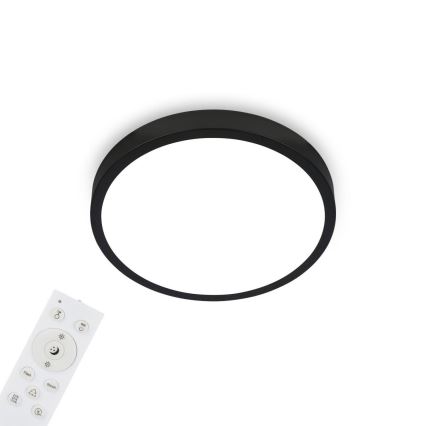 Briloner 3709-015 - Iluminação de teto LED RGBW com regulação LED/22W/230V 4000K diâmetro 38 cm preto + comando