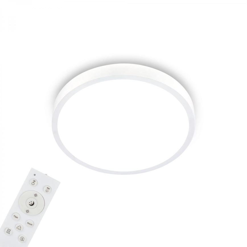 Briloner 3709-016 - Iluminação de teto LED RGBW com regulação LED/22W/230V 4000K diâmetro 38 cm branco + comando
