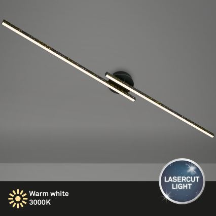 Briloner 3717-025 - Candelabro integrado LED REY 2xLED/12W/230V preto