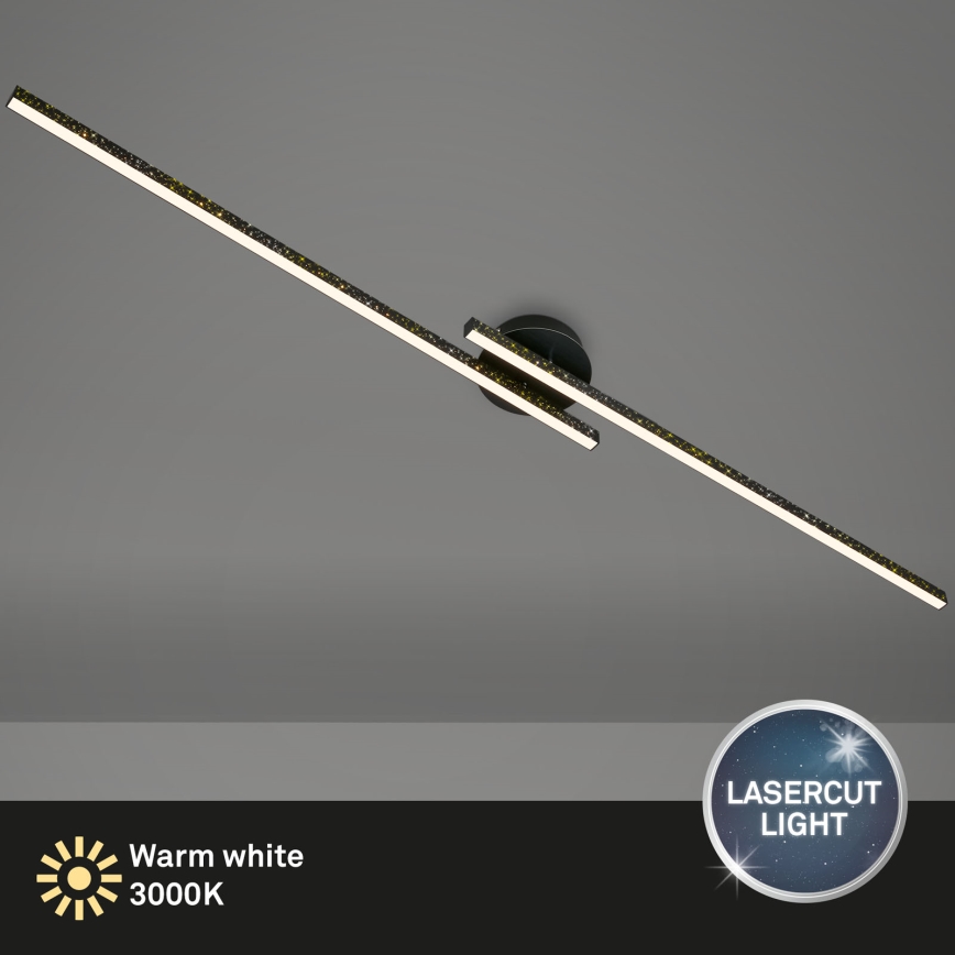 Briloner 3717-025 - Candelabro integrado LED REY 2xLED/12W/230V preto