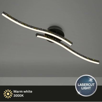Briloner 3718-025 - Candelabro integrado LED REY 2xLED/6W/230V preto