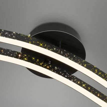 Briloner 3718-025 - Candelabro integrado LED REY 2xLED/6W/230V preto