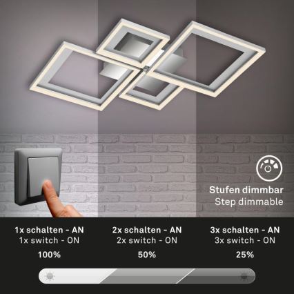 Briloner 3727-019 - Iluminação de teto LED com regulação FRAME LED/38W/230V
