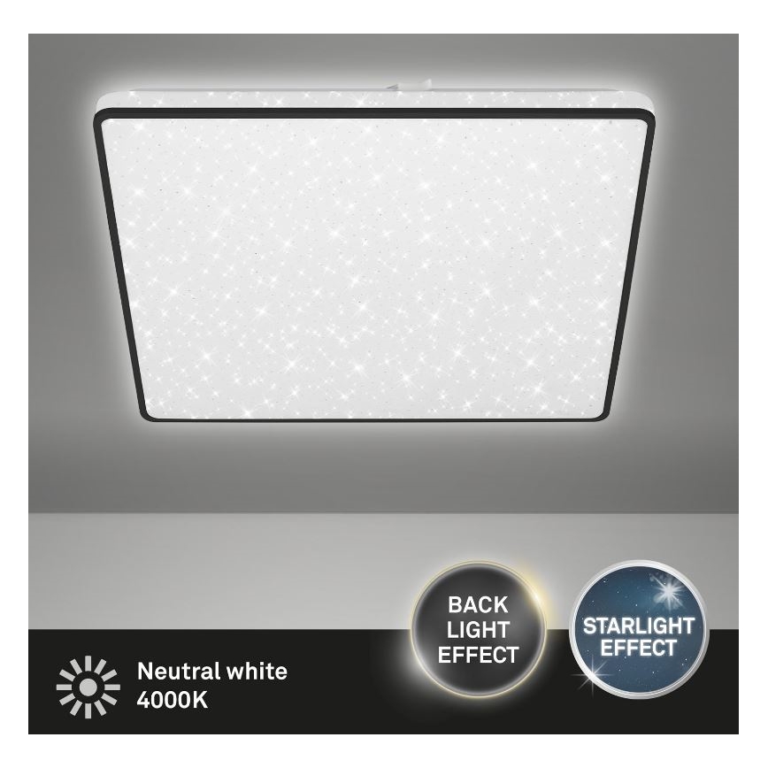 Briloner 3749-415 - Iluminação de teto LED LINO LED/24W/230V preto