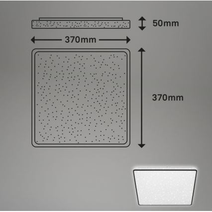 Briloner 3749-415 - Iluminação de teto LED LINO LED/24W/230V preto