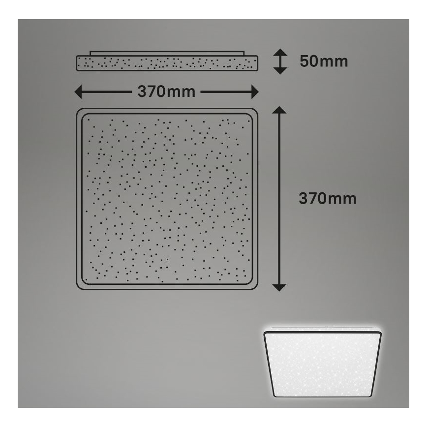 Briloner 3749-415 - Iluminação de teto LED LINO LED/24W/230V preto