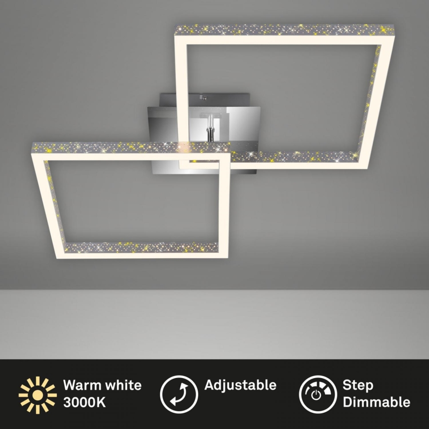 Briloner 3751-019 - Iluminação de teto LED com regulação FRAME LED/20W/230V cromado brilhante