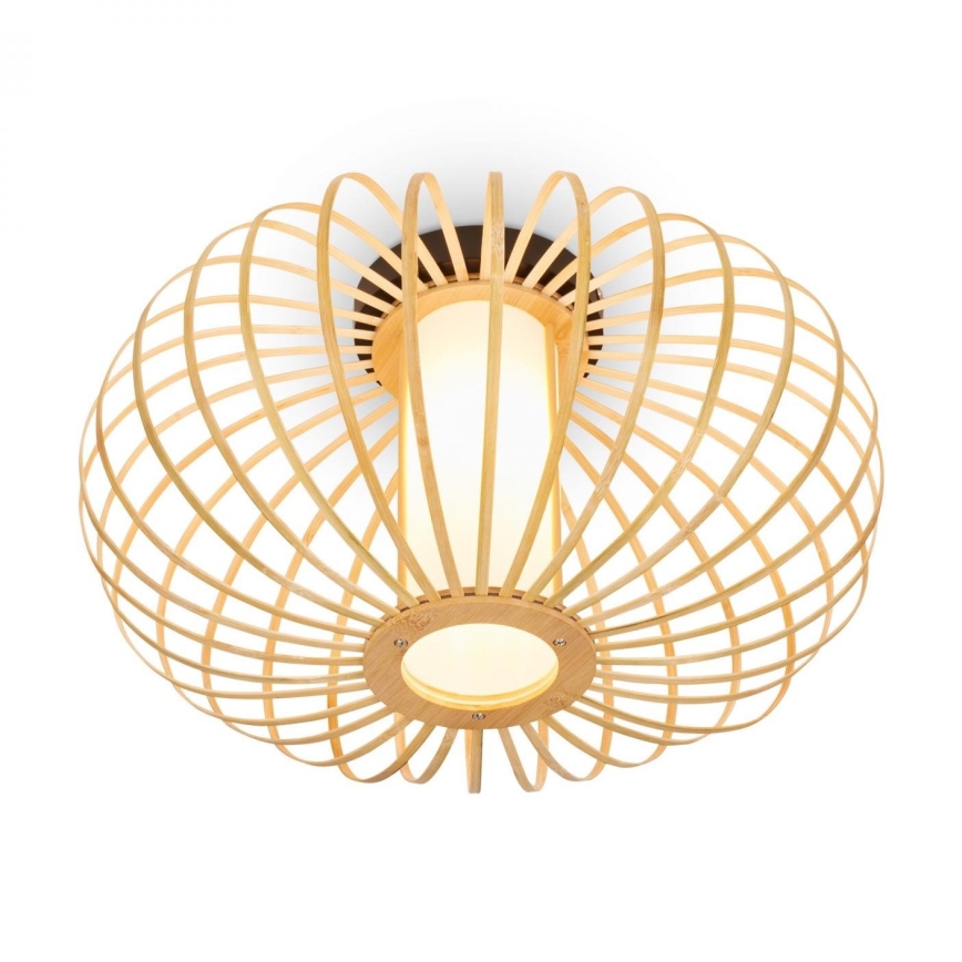 Briloner 3759011 - Iluminação de teto 1xE27/10W/230V diâmetro 40 cm bambu