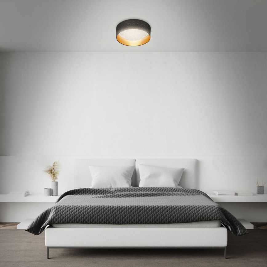 Briloner 3882-015 - Iluminação de teto LED MAILA STARRY LED/18W/230V preto/dourada